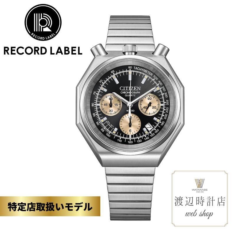 AN3700-54E ツノクロノ【限定モデル】世界限定1,600本 CITIZEN レコードレーベル 38mm【創業100年の時計店】安心の正規品 メーカー2年保証 クロノグラフ