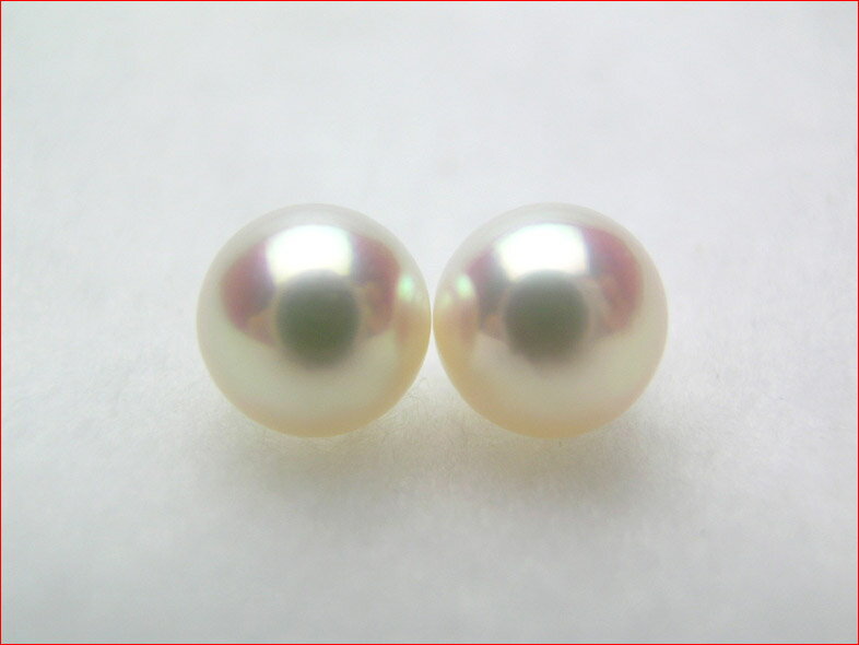 ピンクあこや真珠　マキのしっかりした　きれいにそろった7.8ミリペア　超得0310