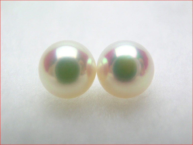 ピンクあこや真珠ペアルース マキのしっかりした きれいにそろった7.7ミリペア超得0310