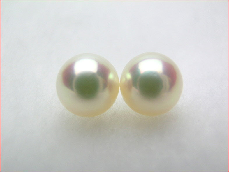 ピンクあこや真珠　マキのしっかりした　きれいにそろった7.5ミリペア　【saletolai0116】