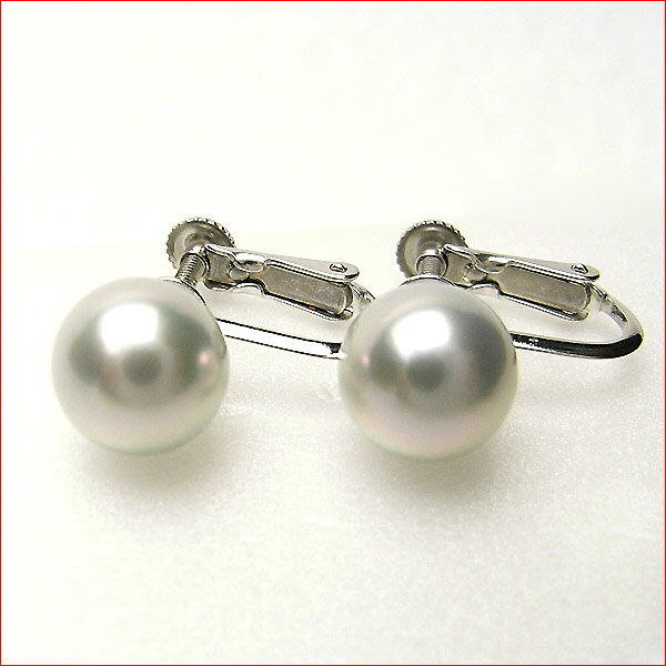 コバルト処理　8.3ミリ　アコヤパールネジバネイヤリング 【smtb-TK】