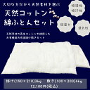 天然綿で優しい使い心地のふとん掛敷セット/天然素材/お客様用ふとん/再生コットン使用/軽め仕様(3)