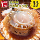 【送料無料】 北海道産 片貝ほたて(大) 1kg｜お取り寄せグルメ 食品 札幌 ご当地 バーベキュー 食材 帆立 殻付き 海鮮 おつまみ 冷凍 BBQ 人気 プレゼント 贈り物 ギフト