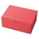 ギフトボックス レッド 10個セット 組み立て式 無地 外寸W263×D190×H110mm 内寸W260×D185×H105mm ダンボール プレゼント包装 ...