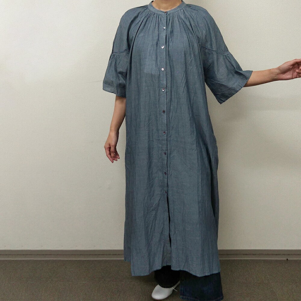お求めやすくなりました！・シャンブレーワンピースストライプ