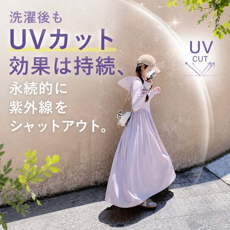 ロング丈 uv パーカー レディース 指穴 ワンピース風 ジップアップ フード付き uv...