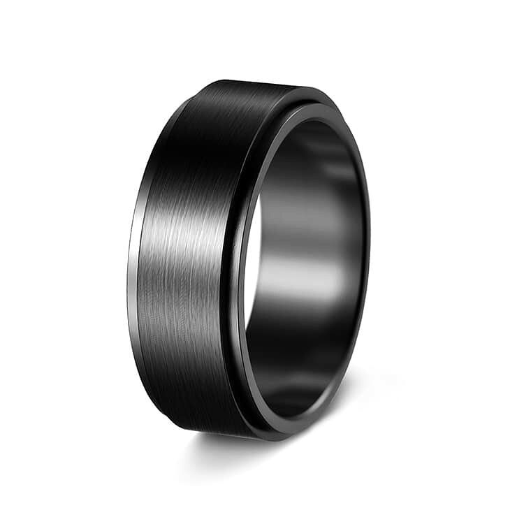 幅8mm メンズ ストレス解消 カップル 回転 減圧リング くるくる ストレス解消リン...