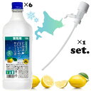 【セット商品】北海道 白いレモンサワーの素 PET 1.8L×6本【1ケース】+ 一押くんプラス 1個