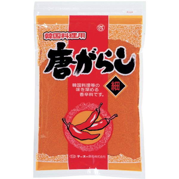 1)名称：調味料 2)原材料：唐辛子 3)内容量：250g 4)賞味期限：開封後お早めにお召し上がりください　　 5)保存方法：常温保管　韓国・朝鮮料理を特徴づける唐がらしを原料にした商品。韓国料理や朝鮮料理に。