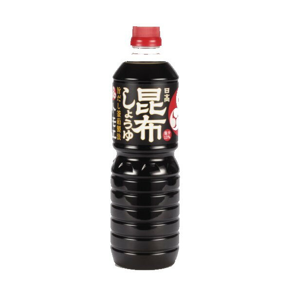 ◎福山醸造 トモエ 日高昆布正油（旨だし釜茹）塩分13％ 1L