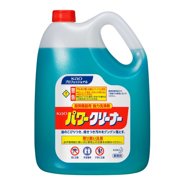 油の焼きつき、こびりつき汚れをしっかり落とす、厨房機器用の強力洗浄剤です。レンジ・オーブン・ガステーブルなどの熱機器及びその周辺のしつこい汚れをしっかり落とす、プロフェッショナル専用の強力タイプです。汚れの程度により、原液でもうすめても使用できます。レンジフード・排気フィルター・厨房内の壁面・床に。