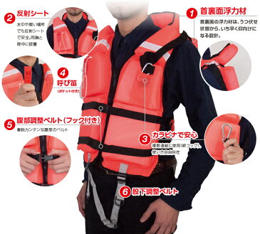 フローティングベスト 大人用 ライフレスキュー 津波避難対策 風水害避難 浮力補助胴衣 ライフジャケット