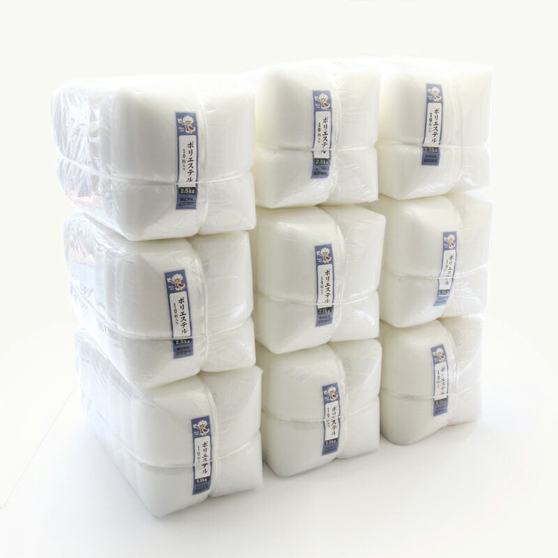 ポリエステル綿　9本セット（1枚250g×10枚入×9本）　【代引き不可】