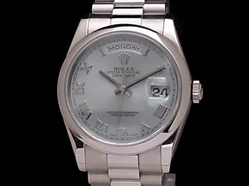 【USED】 ロレックス - ROLEX - デイデイト 118206 プラチナ アイスブルー PT 自動 メンズ 【Luxury Brand Selection】 【中古】 腕時計
