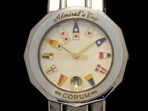 【USED】 コルム - CORUM - アドミラルズカップ　SS/SS　アイボリー顔　クオーツ　桜新町　腕時計【中古】