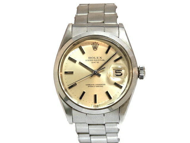 【USED】 ロレックス - ROLEX - オイスターパーぺチュアルデイト 1500　貴重！ リベットブレス　SS/SS　自動巻き　メンズ　腕時計 【中古】