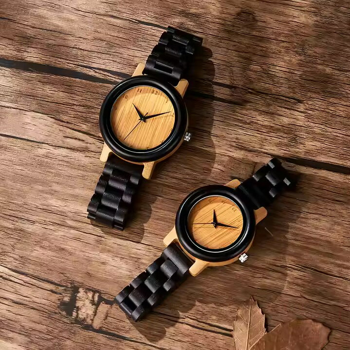 ＼P20%バック スーパーDEAL／ペアウォッチ カップル 夫婦 木製腕時計 ウッドウォッチ 竹 バンブー 金属アレルギー プレゼント ギフト シルクロ