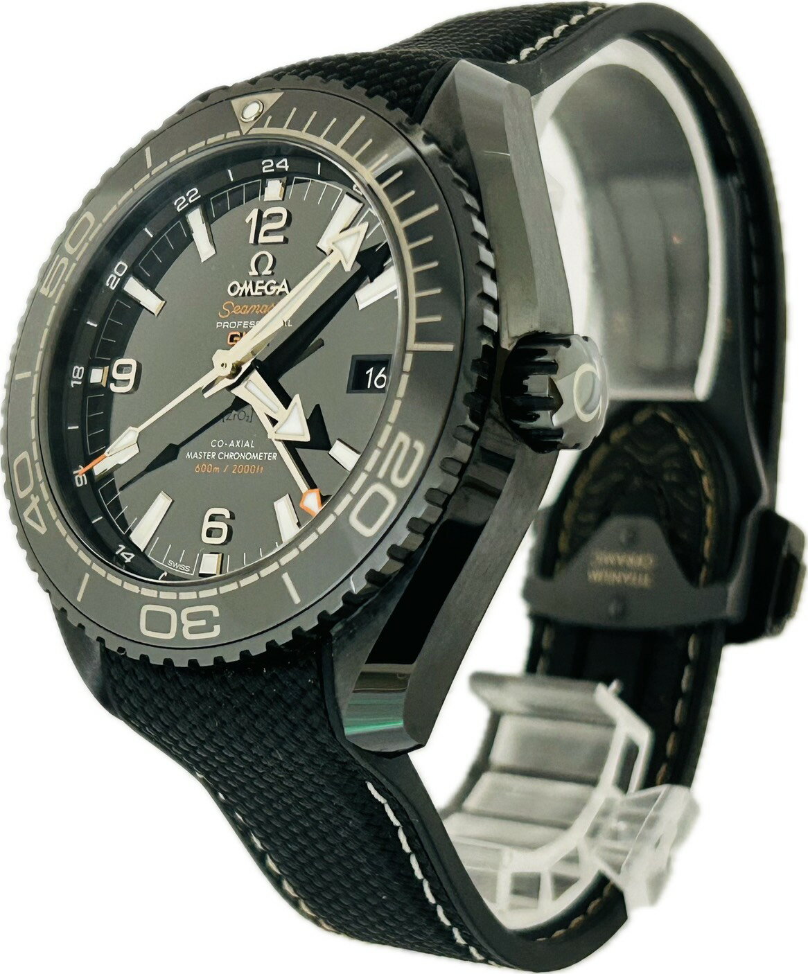 Sea Master - 【中古】Omega オメガ シーマスター プラネットオーシャン 600M 215.92.46.22.01.001 メンズ 腕時計 自動巻き A5650