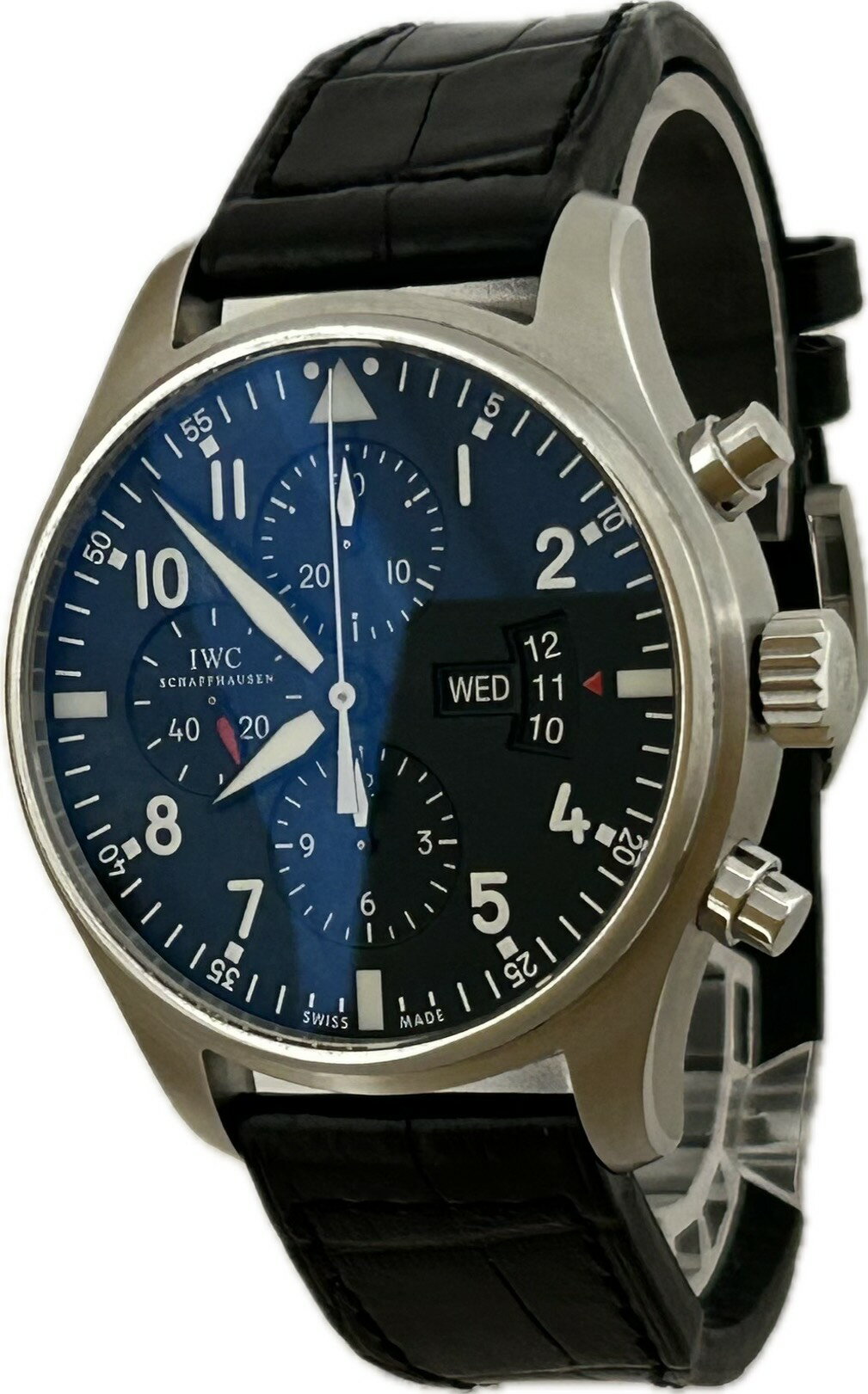 Rakuten - 【中古】 IWC アイ・ダブリュー・シー パイロットウォッチ クロノグラフ IW377701 メンズ 腕時計 自動巻き A6099