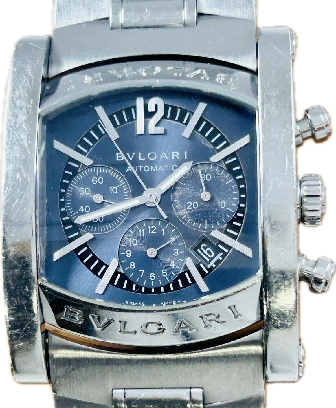 [シチズンQ&Q]腕時計キューアンドキューアナログステンレスモデル防水メタルバンド白文字盤W376-204メンズシルバー