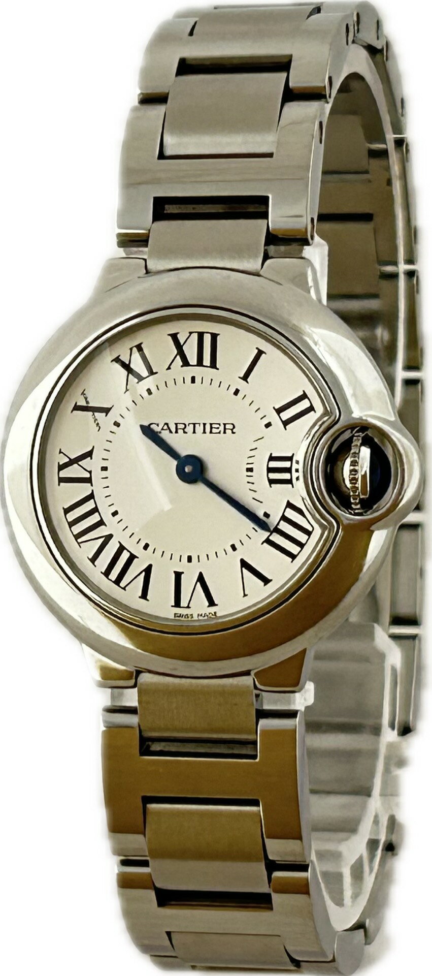【中古】Cartier カルティエ バロンブルー SM W69010Z4 3009 レディース 腕時計 クオーツ A4741