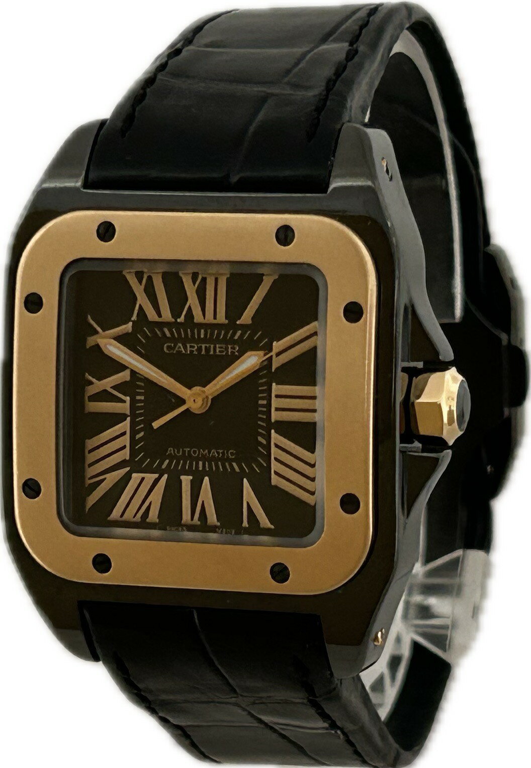 【中古】Cartier カルティエ サントス 100 MM W2020007 2878 ユニセックス 腕時計 自動巻き A4860