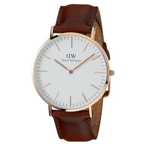 ダニエルウェリントン 40mm 腕時計 Daniel Wellington 腕時計 ダニエル ウェリントン 時計 クラシック セントアンドルーズ ローズ CLASSIC 40mm メンズ レディース 男女兼用腕時計 オフホワイト 0106DW ファッション 人気 お祝い 冬 新社会人 プレゼント ギフト 観光 旅行