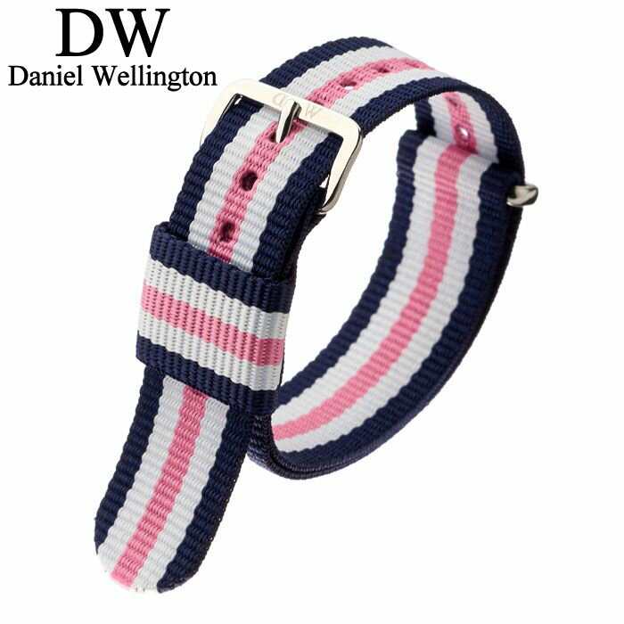 ダニエルウェリントン 腕時計 DanielWellingtonベルト Daniel Wellington 腕時計 ダニエル ウェリントン 時計用ベルト・バンド クラシック NATO ベルト ウィンチェスター シルバー 18mm 0805DW DW 卒業 入学 祝い 中学生 高校生 大学生 社会人 入試 受験