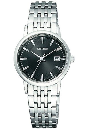 シチズン腕時計 CITIZEN時計 CITIZEN 腕時計 シチズン 時計 コレクション エコ ドライブ COLLECTION ECO DRIVE レディース ブラック EW1580-50G ソーラー アナログ おしゃれ ペアモデル pair collection ロゴ 文字 数字 シルバー ホワイト 卒業 入学 冬 観光 遠足 旅行