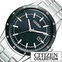 シチズン腕時計 CITIZEN 時計 CITIZEN 腕時計 シチズン 時計 コレクション エコ ドライブ COLLECTION ECO DRIVE メンズ ブラック AW1164-53E ソーラー アナログ ステンレスモデル シルバー 黒 銀 3針 J810 送料無料 プレゼント ギフト 春 入試 受験 成人式 お祝い