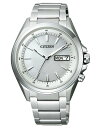 シチズン腕時計 CITIZEN時計 CITIZEN 腕時計 シチズン 時計 アテッサ エコ ドライブ ATTESA ECO DRIVE メンズ ホワイト AT6040-58A アナログ ソーラー 電波時計 デイデイト モデル 防水 シルバー 卒業 入学 就職 祝い 高校生 大学生 社会人 冬 新社会人 プレゼント ギフト