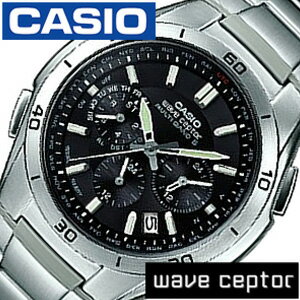 カシオ腕時計 CASIO時計 CASIO 腕時計 カシオ 時計 ウェーブセプター wave ceptor メンズ ブラック WVQ-M410DE-1A2JF アナログ タフソーラー 電波時計 防水 シルバー クロノ グラフ 卒業 入学 就職 祝い 中学生 高校生 大学生 社会人 入試 受験 観光 遠足 旅行