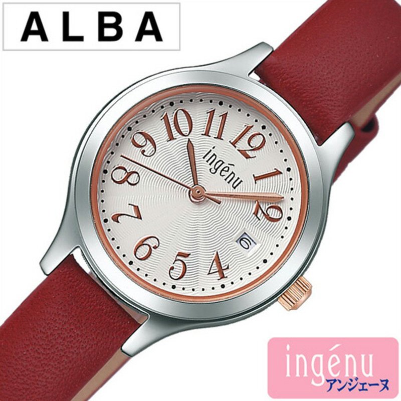 アルバ腕時計 ALBA時計 ALBA 腕時計 アルバ 時計 アンジェーヌ inGene レディース シルバー AHJT416 革 ベルト 正規品 SEIKO レッド ローズゴールド ピンクゴールド セイコー プレゼント ギフト 卒業 入学 就職 祝い 中学生 高校生 大学生 社会人 冬 入試 受験 成人式 お祝い