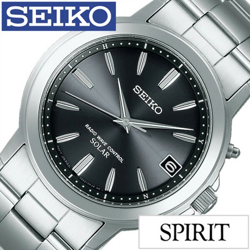 【50%OFF半額 \27,500-円引】セイコー スピリット 腕時計 SEIKO 時計 SPIRIT SEIKO 腕時計 セイコー時計 メンズ ブラック SBTM169 メタル 正規品 ソーラー 電波 流通 限定 防水 シルバー 卒業 入学 就職 祝い 中学生 高校生 大学生 社会人 受験 母の日 観光 遠足 旅行