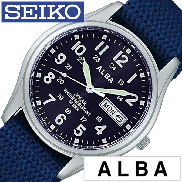 セイコー アルバ 腕時計 SEIKO ALBA時計 SEIKO ALBA 腕時計 セイコー アルバ 時計 メンズ ブルー AEFD556 ナイロン ベルト 正規品 防水 ソーラー シルバー ネイビー シンプル プレゼント ギフト 卒業 入学 就職 祝い 中学生 高校生 大学生 社会人 冬 入試 受験 成人式 お祝い