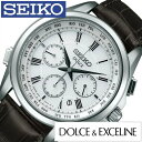 ドルチェ＆エクセリーヌ セイコー ドルチェ&エクセリーヌ 腕時計 SEIKO 時計 SEIKO腕時計 セイコー時計 フライト エキスパート DOLCE&EXCELINE FLIGHT EXPERT メンズ ホワイト SADA039 正規品 革 ベルト 大人 余裕 電波時計 ソーラー シック クオーツ 入試 受験 冬 父の日