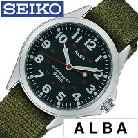 セイコー アルバ 腕時計 SEIKOALBA時計 SEIKO ALBA 腕時計 セイコー アルバ 時計 メンズ ブラック AQPK403 NATO 正規品 アナログ スタンダード グリーン カーキ シルバー プレゼント 卒業 入学 就職 祝い 中学生 高校生 大学生 社会人 入試 受験