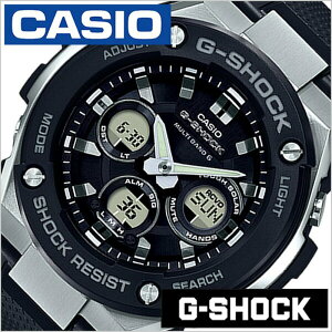 カシオ 時計 CASIO 腕時計 ジーショック ジースチール G-SHOCK G-STEEL メンズ ブラック シルバー GST-W300-1AJF 正規品 防水 Gショック 電波ソーラー シリコン ブラック アナデジ 卒業 入学 就職 祝い 中学生 高校生 大学生 社会人 入試 受験 お祝い 冬 バレンタイン