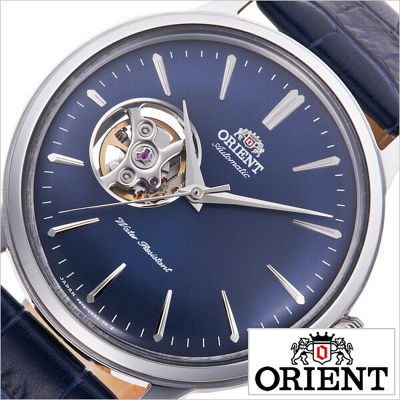 オリエント 腕時計 クラシック セミスケルトン ORIENT 時計 CLASSIC SEMI SKELETON メンズ ネイビー RN-AG0008L 正規品 日本製 機械式 信頼 おすすめ シースルー スケルトン クラシカル シンプル トラッド ビジネス スーツ オフィス カレンダー 冬 新社会人 プレゼント 旅行