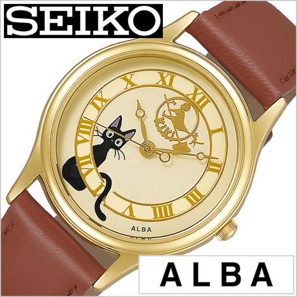 セイコー アルバ 腕時計 キャラクターウォッチ 魔女の宅急便 黒ネコ ジジ SEIKO 時計 ALBA レディース アイボリー ACCK411 正規品 キッズ 子供 男の子 女の子 ジブリ 猫 ねこ ネコ 人気 おすすめ かわいい おしゃれ 革 レザー 中学生 プレゼント ギフト 冬 入試 受験 成人式