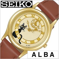 セイコー アルバ 腕時計 キャラクターウォッチ 魔女の宅急便 黒ネコ ジジ SEIKO 時計 ALBA レディース アイボリー ACCK411 正規品 キッズ 子供 男の子 女の子 ジブリ 猫 ねこ ネコ おすすめ かわいい 革 レザー 中学生 新社会人 プレゼント ギフト バレンタイン