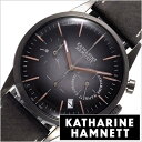 キャサリン ハムネット ビジネス腕時計 メンズ キャサリンハムネット 腕時計 KATHARINE HAMNETT 時計 クロノグラフ 6 CHRONOGRAPH 6 メンズ ブラックグラデーション KH24H5-34 正規品 ロンドン ブランド シンプル おしゃれ ビジネス レトロ クラシカル ファッション クロノグラフ ブラウン 観光