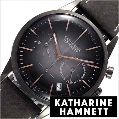 キャサリンハムネット 腕時計 KATHARINE HAMNETT 時計 クロノグラフ 6 CHRONOGRAPH 6 メンズ ブラックグラデーション KH24H5-34 正規品 ロンドン ブランド シンプル おしゃれ ビジネス レトロ クラシカル ファッション クロノグラフ ラウンド ブラウン 冬 父の日
