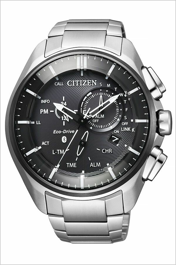 シチズン エコ・ドライブ ブルートゥース 時計 CITIZEN Eco-Drive Bluetooth 腕時計 メンズ ブラック BZ1041-57E 正規品 定番 人気 ビジネス カジュアル Bluetooth 着信通知 スマホ スマートウォッチ iPhone Android シルバー チタン 入試 受験 冬 新社会人 プレゼント