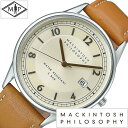 マッキントッシュ フィロソフィー 腕時計 MACKINTOSH PHILOSOPHY 時計 メンズ クリーム FCZK989 正規品 人気 おすすめ ペアウォッチ ビジネス スーツ 就活 面接 社会人 ラウンド シンプル ペアウォッチ カップル 夫婦 おそろい 革 レザー ブラウン プレゼント ギフト 春 入試