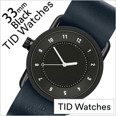 ティッドウォッチ No.1 33mm 腕時計 TID Watches 時計 レディース ブラック TID01-BK33-NV 正規品 人気 ブランド シンプル 個性的 デザイナーズ アート ファッション お洒落 ミニマル おしゃれ 北欧 レザー 革 ペアウォッチ お祝い 冬