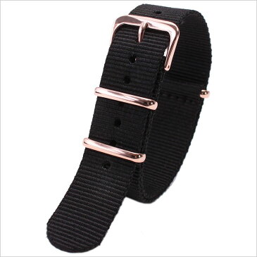 【メール便 送料無料】ナイロン ナトーベルト 腕時計 替えベルト バンド 幅 20mm NYLON NATO BELT 時計ベルト ブラック メンズ レディース BT-NYL-20-BK-RG 高品質 丈夫 ミリタリー カジュアル ファッション おしゃれ ビジカジ アウトドア 入試 受験 お祝い 冬