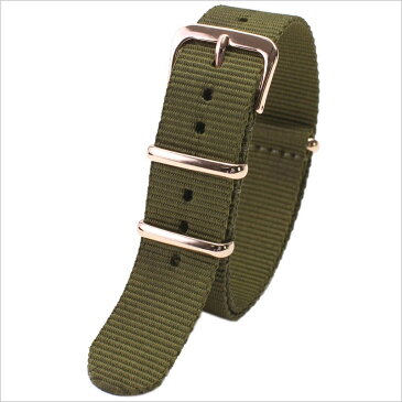 【メール便 送料無料】ナイロン ナトーベルト 腕時計 替えベルト バンド 幅 18mm NYLON NATO BELT 時計ベルト カーキ メンズ レディース BT-NYL-18-KH-RG 高品質 丈夫 ミリタリー カジュアル ファッション おしゃれ ビジカジ アウトドア 入試 受験 成人式 お祝い 冬
