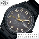 マッキントッシュ フィロソフィー ソーラー 腕時計 MACKINTOSH PHILOSOPHY 時計 メンズ ブラック FBZD703 ラウンド ゴールド ブランド カレンダー シンプル ビジネス ファッション カジュアル ギフト プレゼント ギフト 春 入試 受験 成人式 お祝い