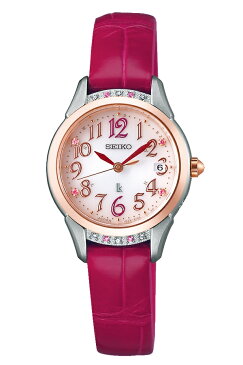 セイコー ルキア ピエール・エルメ コラボ 限定モデル イスパハン ソーラー 腕時計 SEIKO LUKIA PIERRE HERME Ispahan 時計 レディース ピンク SSVW140 ダイヤ ピンクサファイア シンプル カレンダー ダイヤ かわいい ファッション カジュアル プレゼント ギフト